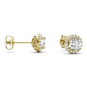 Round Hearts & Arrows Signature Halo Stud image, 