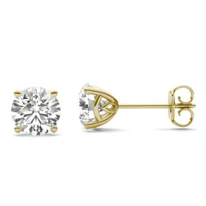 Round Brilliant Signature Basket Stud image, 
