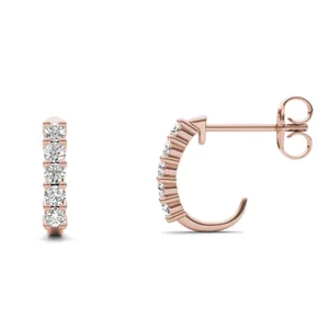 J-Hoop Huggie Hoop Earrings image, 