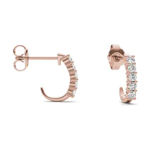 J-Hoop Huggie Hoop Earrings image, 