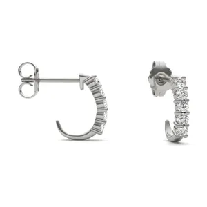 J-Hoop Huggie Hoop Earrings image, 