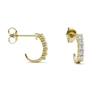 J-Hoop Huggie Hoop Earrings image, 