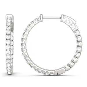 Inside Out Hoop Earrings (1 ct. tw. DEW) image, 