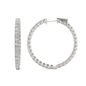 Inside Out Hoop Earrings (3 3/4 ct. tw. DEW) image, 