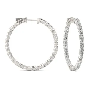 Inside Out Hoop Earrings (3 3/4 ct. tw. DEW) image, 
