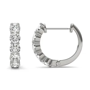 Five-Stone Mini Hoop Earrings image, 