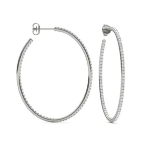 Airy Oval Hoop Earrings (1 1/2 ct. tw.) image, 