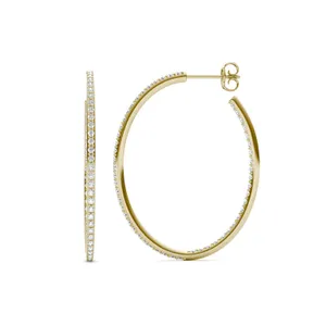 Airy Oval Hoop Earrings (1 1/20 ct. tw.) image, 