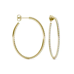 Airy Oval Hoop Earrings (1 1/20 ct. tw.) image, 