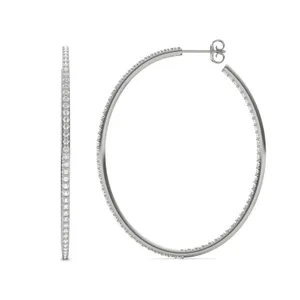 Airy Oval Hoop Earrings (1 7/8 ct. tw.) image, 