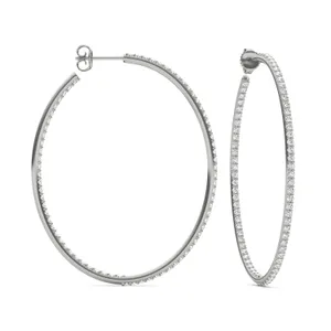 Airy Oval Hoop Earrings (1 7/8 ct. tw.) image, 