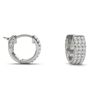 Three Row Huggie Hoop Earrings image, 