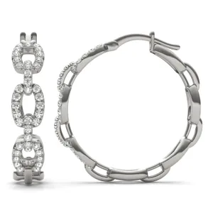 Chain Link Hoop Earrings image, 