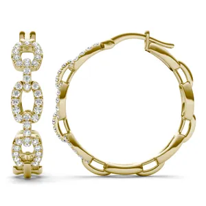 Chain Link Hoop Earrings image, 