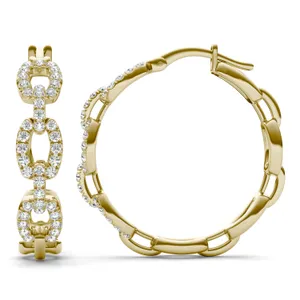 Chain Link Hoop Earrings image, 