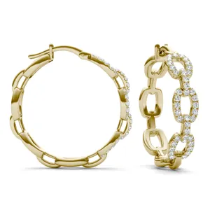 Chain Link Hoop Earrings image, 