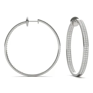 Seamless Pavé Channel Hoop Earrings image, 