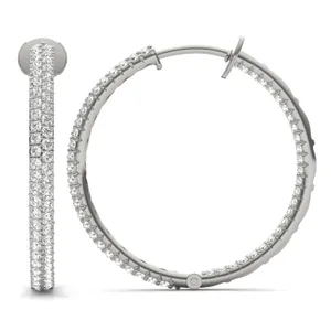 Stardust Two Row Hoop Earrings image, 