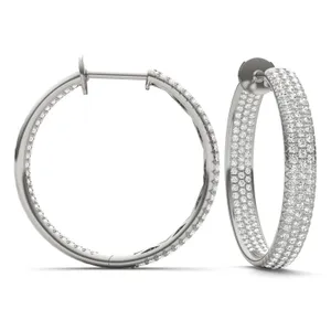 Stardust Three Row Hoop Earrings image, 