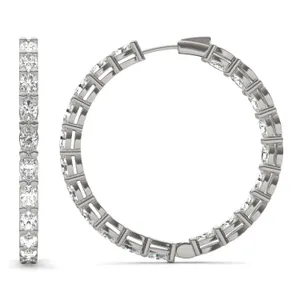 Oval Couture Inside Out Basket Hoop Earrings image, 