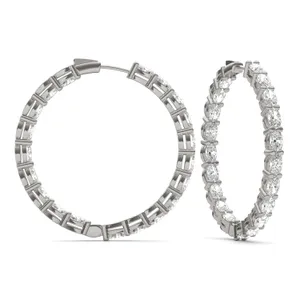 Oval Couture Inside Out Basket Hoop Earrings image, 