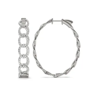 Couture Chain Hoop Earrings image, 