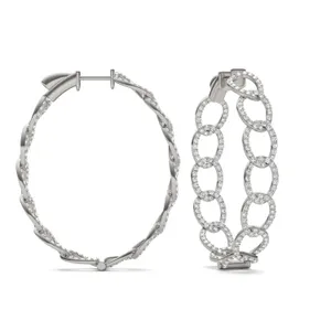 Couture Chain Hoop Earrings image, 