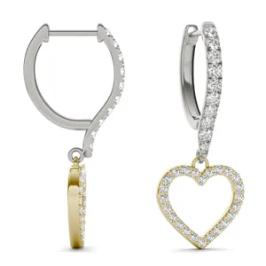 Heart Accented Drop Earrings image, 