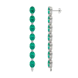 Emerald Lyon Drop Earrings image, 