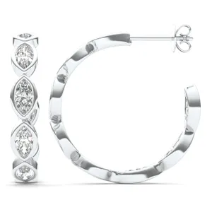 Marquise Radiance Hoop Earrings image, 