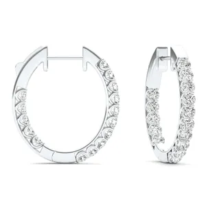 Bold Maddie Oval Hoop Earrings image, 