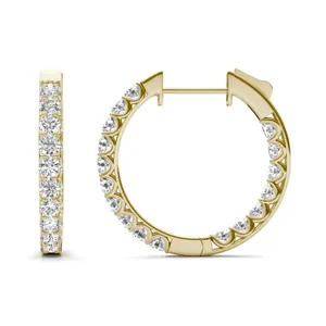 Bold Jenna Round Hoop Earrings image, 