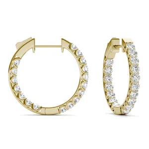 Bold Jenna Round Hoop Earrings image, 