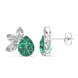 Emerald Burst Stud Earrings image, 