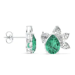 Emerald Burst Stud Earrings image, 