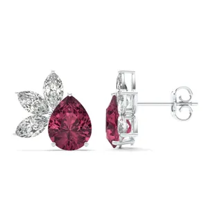 Ruby Burst Stud Earrings image, 
