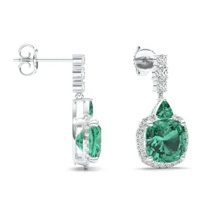 Emerald Deco Drop Earrings image, 