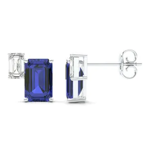 Sapphire Duet Stud Earrings image, 