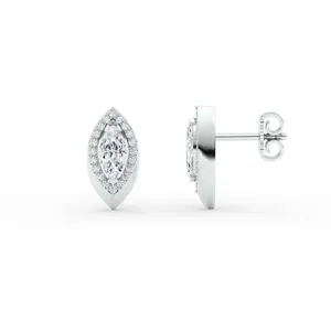Marquise Halo Stud Earrings image, 