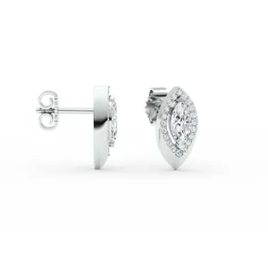 Marquise Halo Stud Earrings image, 