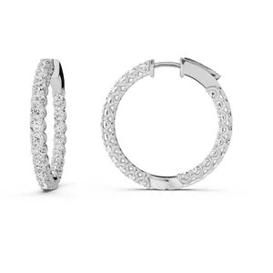 Inside Out Round Hoop Earrings image, 