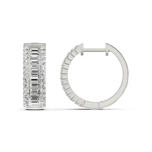 Baguette and Round Hoop Earrings Essentials image, 