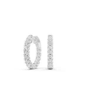 Inside Out Round Hoop Earrings image, 