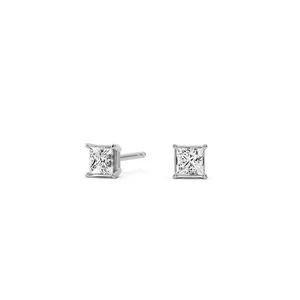 Solitaire Princess Stud Earrings image, 