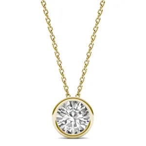 Round Brilliant Bezel Solitaire Pendant image, 