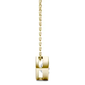 Round Brilliant Bezel Solitaire Pendant image, 