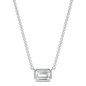 Emerald Signature Bezel Necklace image, 