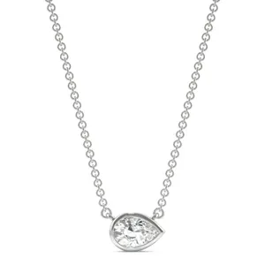 Pear Signature Bezel Necklace image, 