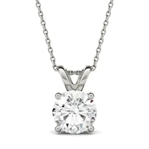 Round Brilliant Four-Prong Basket Pendant image, 