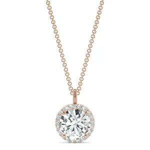 Single Bail Signature Halo Pendant image, 
